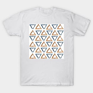 Blue & Orange Triangles T-Shirt